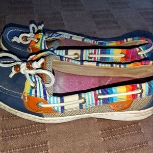 Sperry Angelfish Serape top siders boat shoes used
